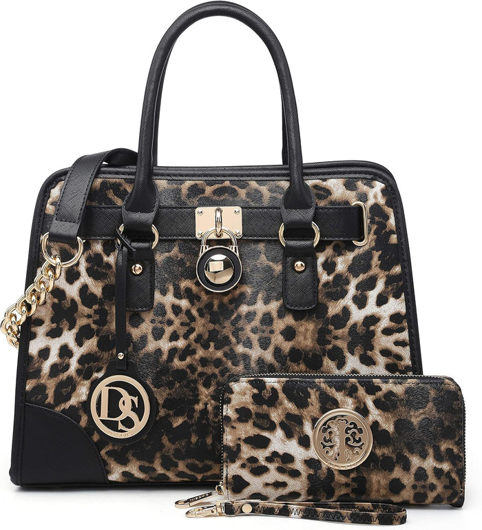 Dasein Women Handbags Top Handle Satchel Purse Shoulder Bag Hobo Bag Work Bag Set 2pcs
