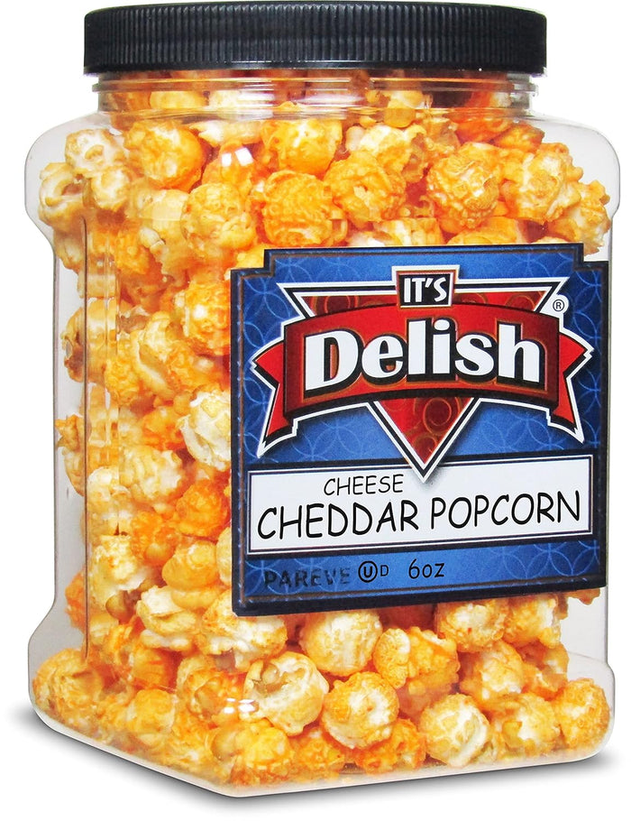 Gourmet Purple Grape Flavored Popcorn by It's Delish, 16 Oz Jumbo Container | Bulk Air Popped Pop Corn Snack - Fruity Purple Themed Candy Confetti – Gluten Free, Vegan, Kosher, 1 Count