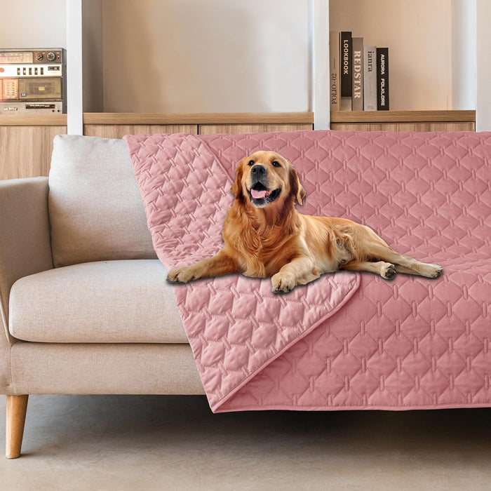 gogobunny 3X Stronger Waterproof Pet Blanket, Scratch Proof Furniture Protector for Dogs Cats, Reversible Cover 30x70 Inch, Dark Grey/Light Grey