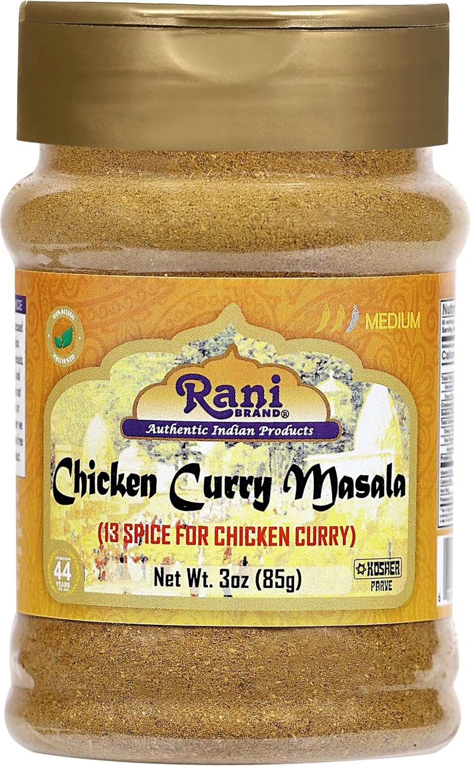 Rani Chili Chicken Curry Vegan Simmer Sauce (Ginger, Garlic, Tomatoes & Spices) 14oz (400g) Glass Jar ~ Easy to Use | Vegan | No Colors | All Natural | NON-GMO | Gluten Free | Indian Origin