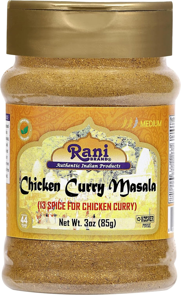 Rani Chili Chicken Curry Vegan Simmer Sauce (Ginger, Garlic, Tomatoes & Spices) 14oz (400g) Glass Jar ~ Easy to Use | Vegan | No Colors | All Natural | NON-GMO | Gluten Free | Indian Origin