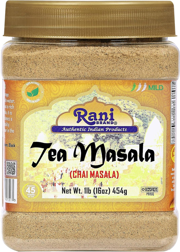 Rani Tea (Chai) Masala Indian Spice Blend 3.5oz (100g) ~ All Natural | Vegan | Gluten Friendly | Salt & Sugar Free | NON-GMO | No Colors | Indian Origin