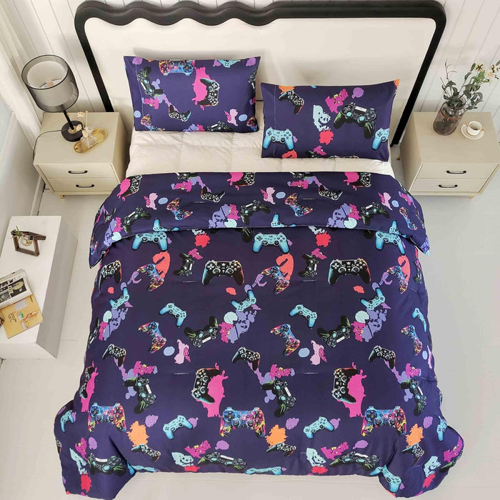 SDY 3PCS Cheetah Comforter Set Queen,Soft Leopard Print Bedding for Kids, Toddler, Girls, Boys