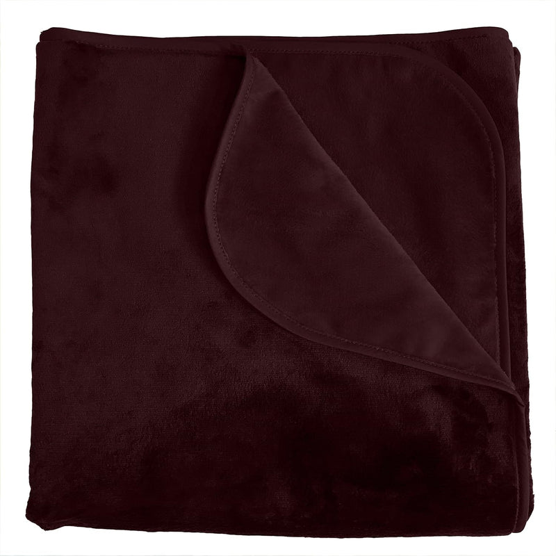 Mambe Silky Waterproof Throw for Protecting Furniture Bed Couch from Stains Caused by Dogs, Cats, Incontinence. Soft, Washable, Reversible. (Size Medium 70x70 inches, Color Black/Charcoal)