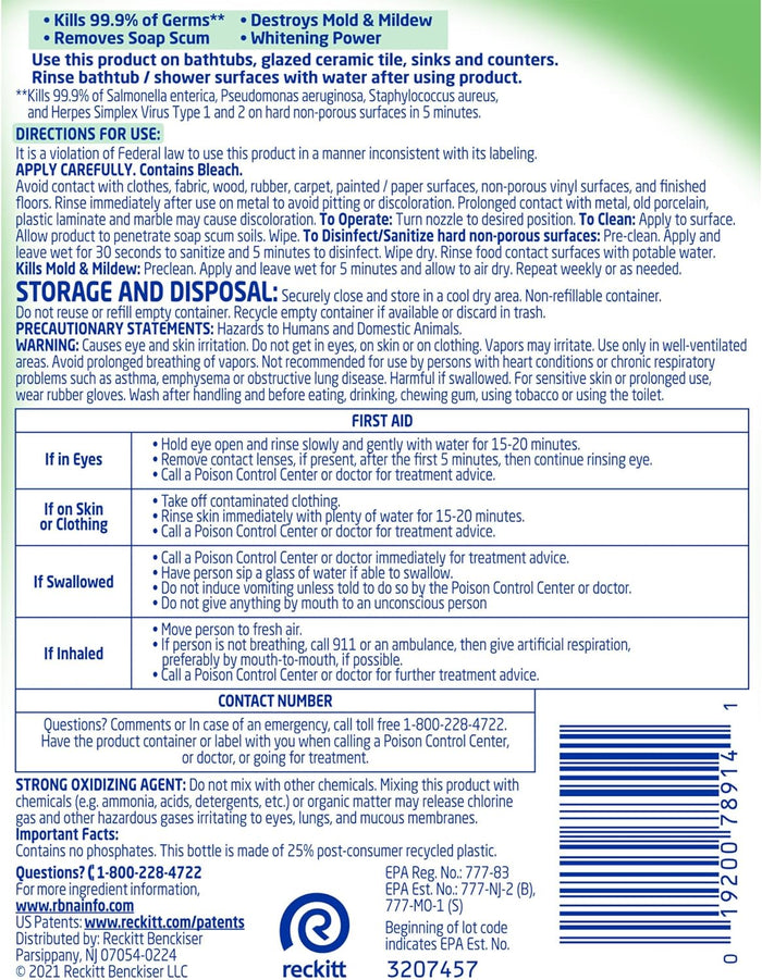 Lysol Multi-Purpose Cleaner Sanitizing and Disinfecting Spray with Bleach, All Purpose Cleaning Spray for Bathrooms and Kitchens, 32oz