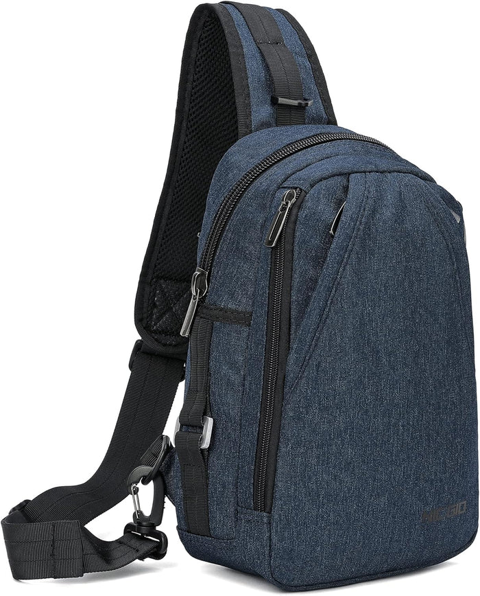 NICGID Sling Bag Chest Shoulder Backpack Crossbody Bags for Tablet Laptop Outdoor Hiking Men Women