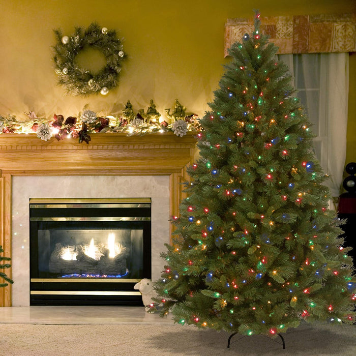 National Tree Company Pre-lit Artificial Christmas Tree - Includes Pre-strung Multi-Color Lights and Stand - Winchester Pine - 7.5 ft
