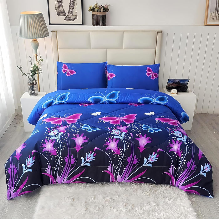 SDY 3PCS Cheetah Comforter Set Queen,Soft Leopard Print Bedding for Kids, Toddler, Girls, Boys