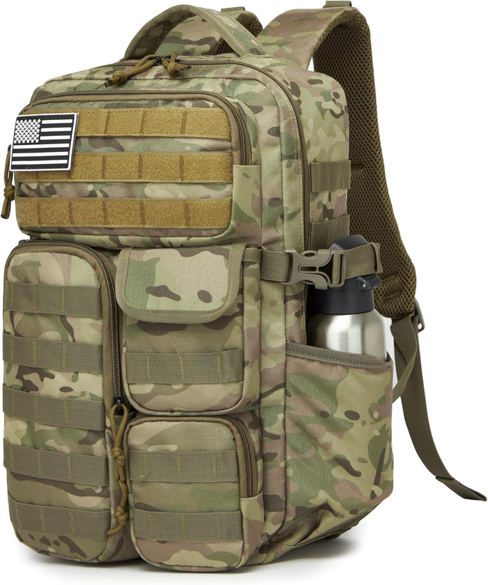 Wotony Tactical Backpack - Military waterproof backpack with multiple pockets and tactical gear for the outdoors (Black, 30L)