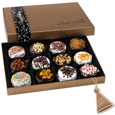 Barnetts Happy Birthday Gifts Chocolate Cookies Basket for Women, Prime for Mom, Wife, Aunt, Grandma, Niece, Daughter, Sister, Best Friend
