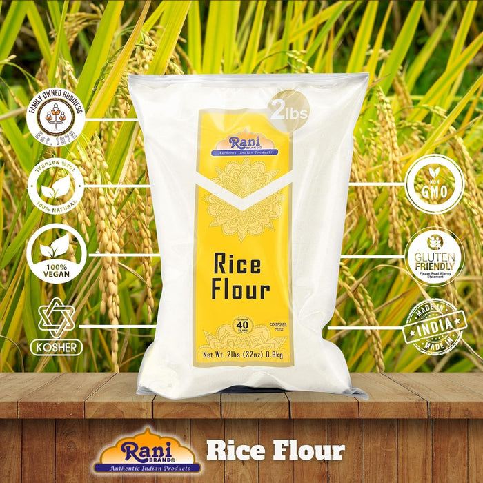 Rani Rice (White) Flour 32oz (2lbs) 908g ~ All Natural | Gluten Friendly | Vegan | NON-GMO | Kosher | Indian Origin