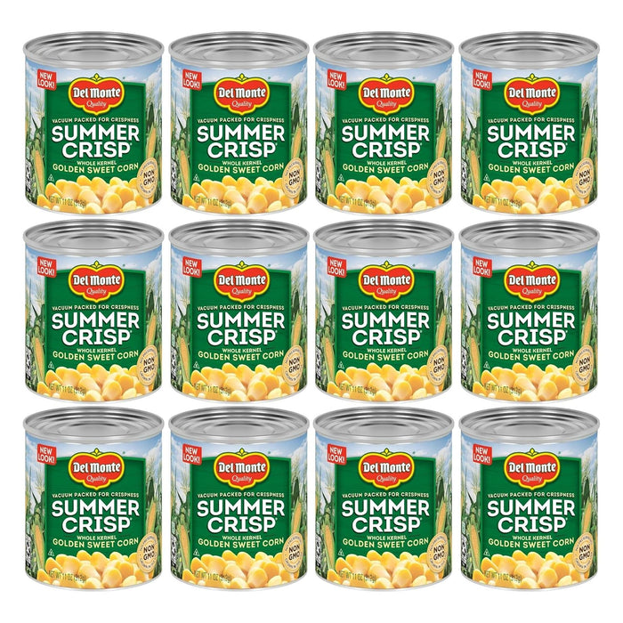 DEL MONTE FRESH CUT Golden Sweet Whole Kernel Corn Canned Vegetables, 4-Pack, 15.25 oz Cans