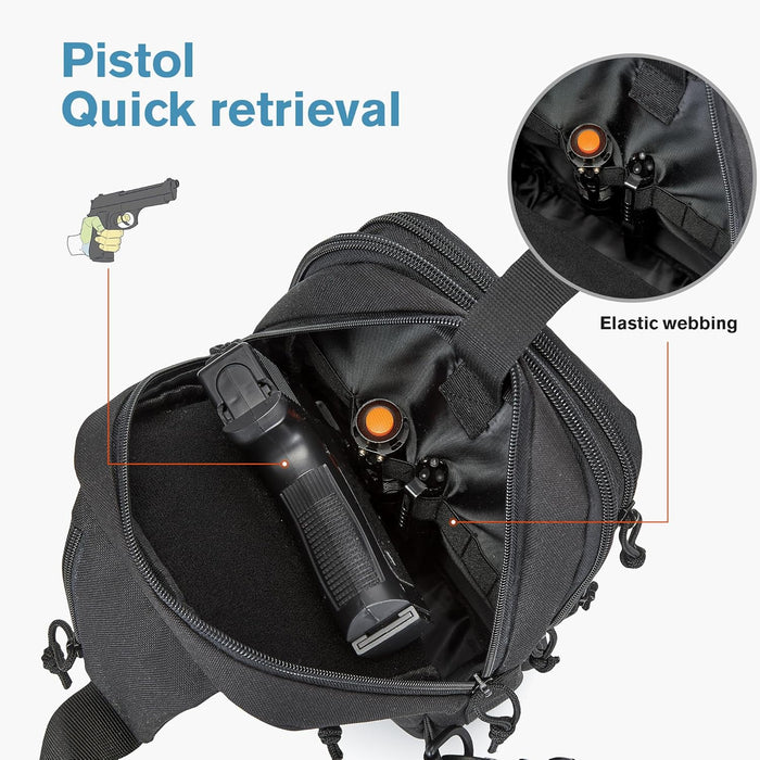 Wotony Tactical Crossbody Bag for Men - Durable Sling Bag with Cross Body Design EDC Shoulder bag