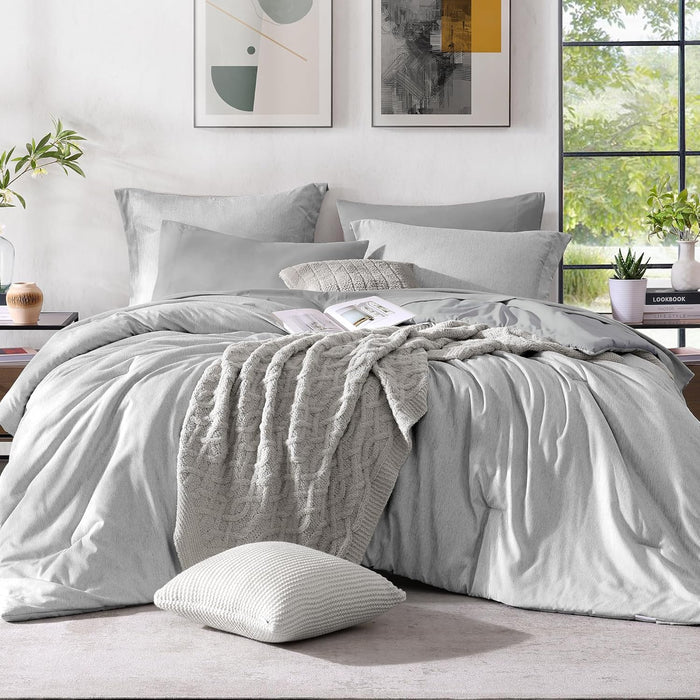 Monbix Queen Comforter Set - 7 Pieces Cationic Dyeing Olive Green Bed in a Bag Queen Bedding Sets with Comforter, Sheets, Pillowcases & Shams, Reversible Bedding Comforters Sets