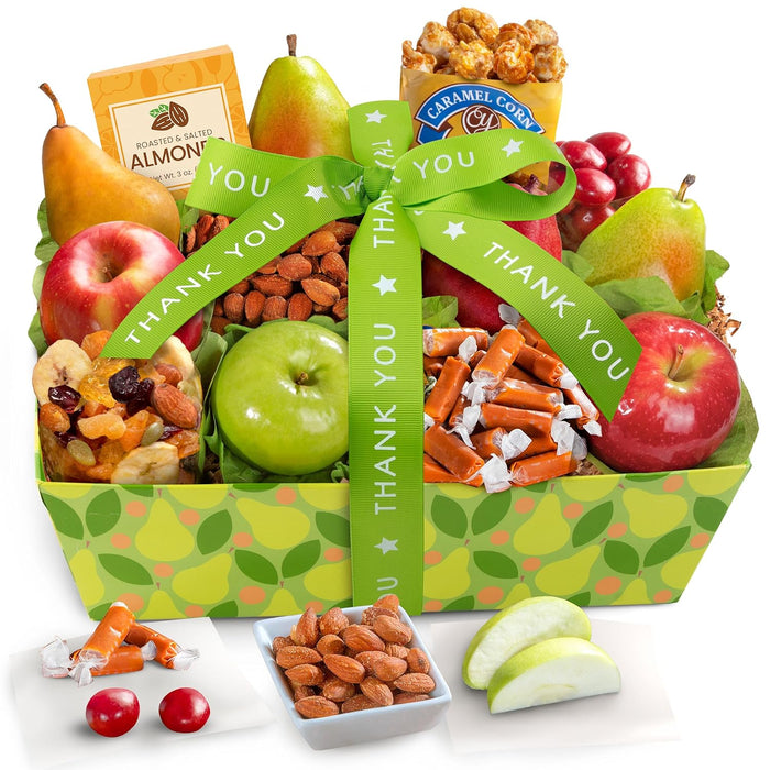 Happy Birthday Orchard Delight Fruit and Gourmet Gift Basket