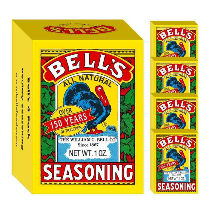 Bell's All Natural Seasoning 1oz Box, Classic Salt-Free Poultry Blend, Gluten-Free, Kosher & Non-GMO