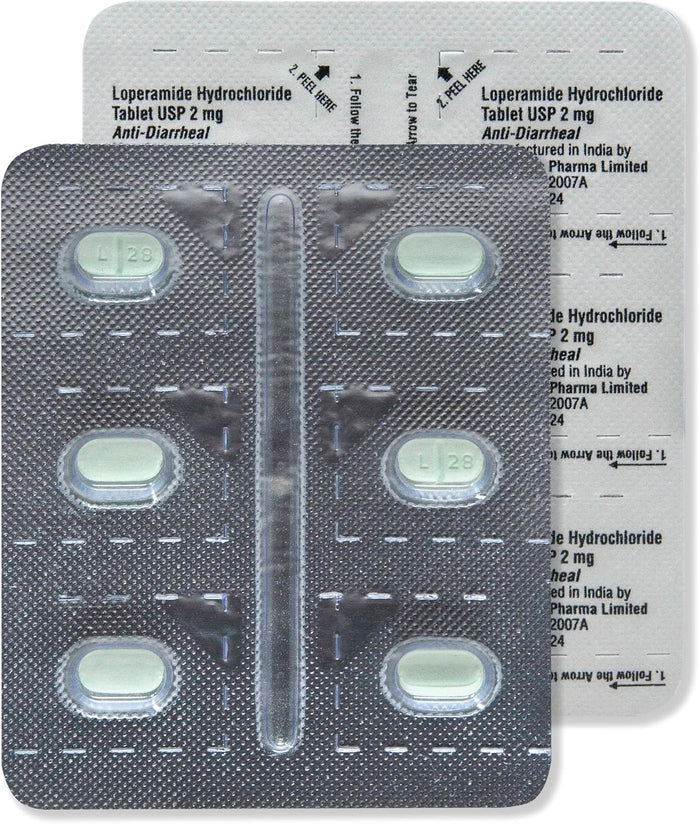 Amazon Basic Care Loperamide Hydrochloride Tablets, 2 mg, Anti-Diarrheal, 24 Count (Pack of 1) (Packaging may vary)