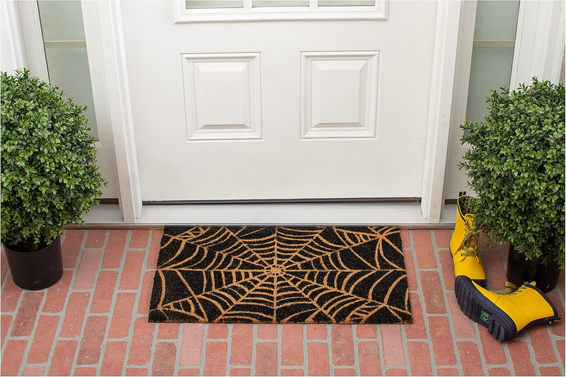 callowaymills 101951729 Scary Web Doormat, 17x29, Black and Natural