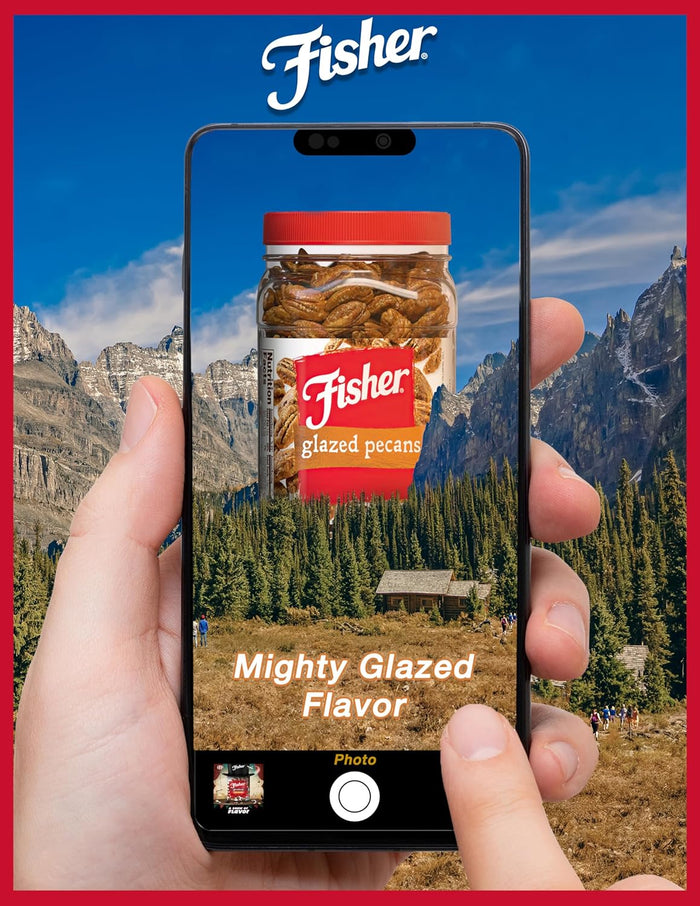 Fisher Snack Glazed Pecans Candied, 24 oz (Pack of 1), Junior Mammoth Candied Pecans, Perfect for Gifting or Personal Enjoyment, Crunchy, and Irresistibly Sweet