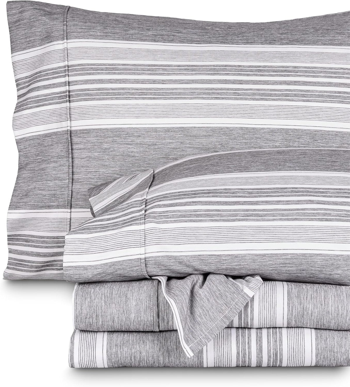 Bare Home Queen Sheet Set - Luxury 1800 Ultra-Soft Microfiber Double Brushed - Deep Pockets - Easy Fit - 4 Piece Set - Bedding Sheets & Pillowcases (Queen, Gingham Blue)