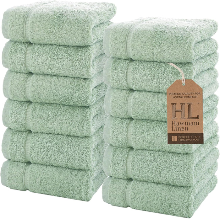 Hawmam Linen White Bath Towels 4 Pack 27 x 54 Inches 100% Turkish Cotton Soft Lightweight and Highly Absorbent Quick Drying Towels, Premium Quality Perfect for Daily Use