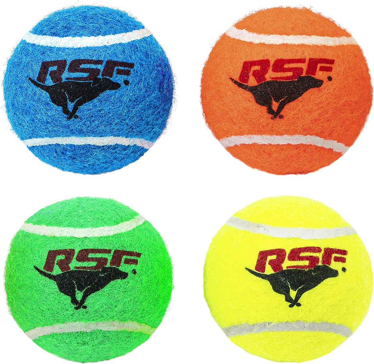 Franklin Pet Supply Co. Squeaky Dog Tennis Balls - Ready Set Fetch Dog Toy Tennis Balls with Squeaker - Perfect Pet Toy Fetch Ball for Small, Medium + Large Dogs - 3 Pack