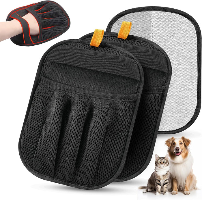 Pet Hair Removal Glove for Cats & Dogs, Upgraded Five-Finger Electrostatic Pet Hair Gloves, Reusable Magic Brush Pet Hair Remover Tool for Laundry, Couch, Carpet, Car Seat