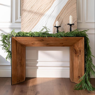 Deluxe Christmas Garland – Real Touch Norfolk Pine Garland for Mantel, Staircase, Arches, and Holiday Decor, Artificial Greenery (Norfolk Pine Garland, 6Feet)