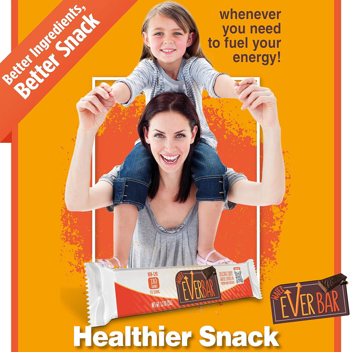 EverBar - Dark'n Crispy Chocolate Bars, 144 Count | Non-GMO, Dark Chocolate Wafer Candy Bar | On the Go | With Coffee or Tea | Healthy Snack | Bite-Size Premium Wafer Chocolate 144 Count