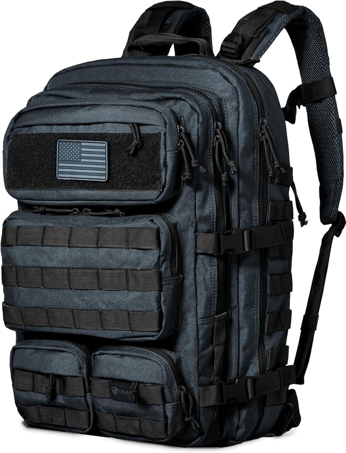 Falko Tactical Backpack 50L, 2.4x Stronger, Large Military Molle Rucksack, Heavy Duty, Work and Outdoors