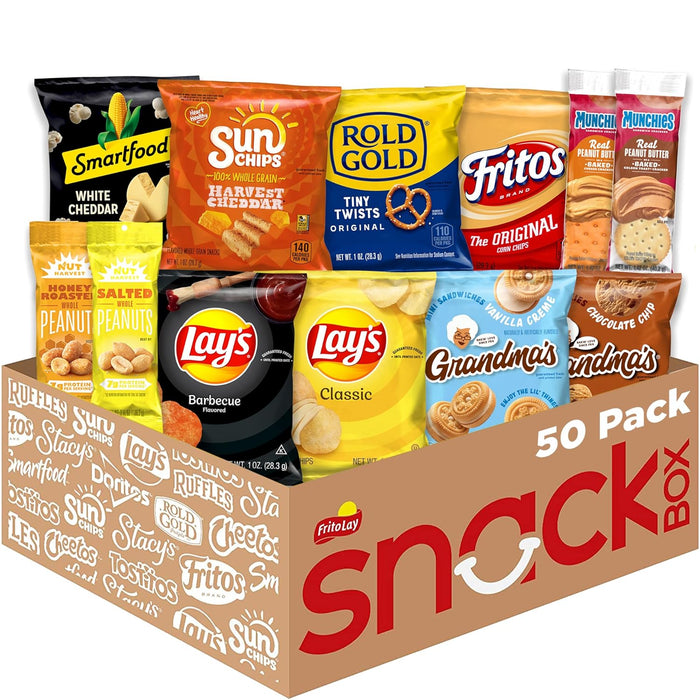 Frito-Lay Ultimate Snack Care Package, Variety Assortment of Chips, Cookies, Crackers & More, (Pack of 40)