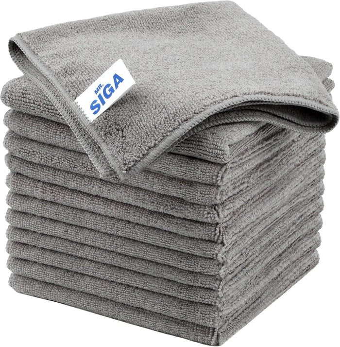 MR.SIGA Microfiber Cleaning Cloth,Pack of 12,Size:12.6" x 12.6"