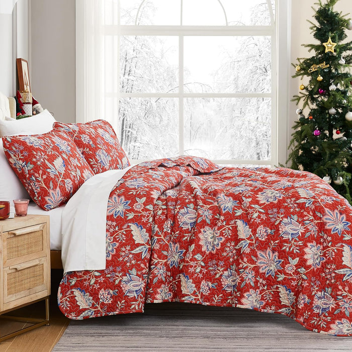 Southshore Fine Living, Inc. Quilts, Full/Queen Size Quilt Bedding Set, Easy Care Stain & Pet Hair Resistant Bedding, Coverlet Queen Size/Full Size Bedspread with 2 Pillow Shams, Dark Taupe
