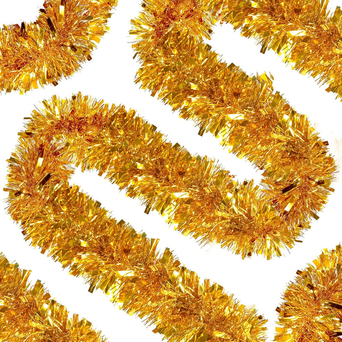 Sggvecsy 49.2Ft Christmas Green Red White Tinsel Garland Xmas Tree Decorations Christmas Metallic Twist Garland Ceiling Hanging Decorations for New Year Party Birthday Holiday Indoor Outdoor Supplies