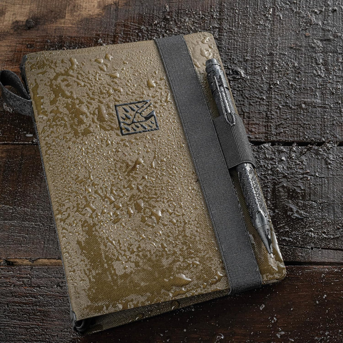 Rite in the Rain Weatherproof Side Spiral Kit: TPU Fabric Cover, 4.625" x 7" Black Notebook, and Tough Mechanical Pencil (No. M973-KIT)