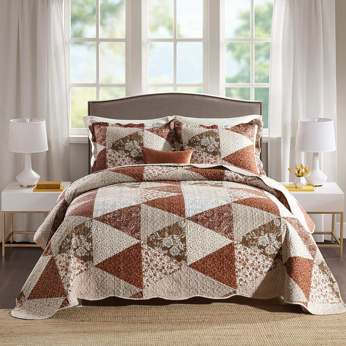 Travan 3-Piece Queen Quilt Sets with Shams Oversized Bedding Bedspread Reversible Soft Coverlet Set, Queen Size