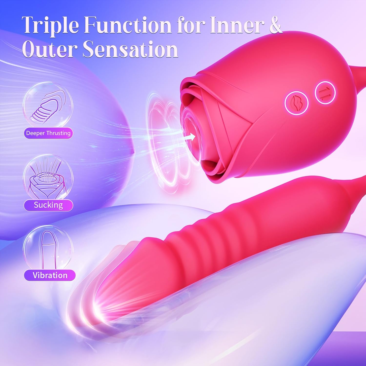 Vibrator Dildo Sex Toys for Women - Sex Toy with Thrusting G Spot Vibrators