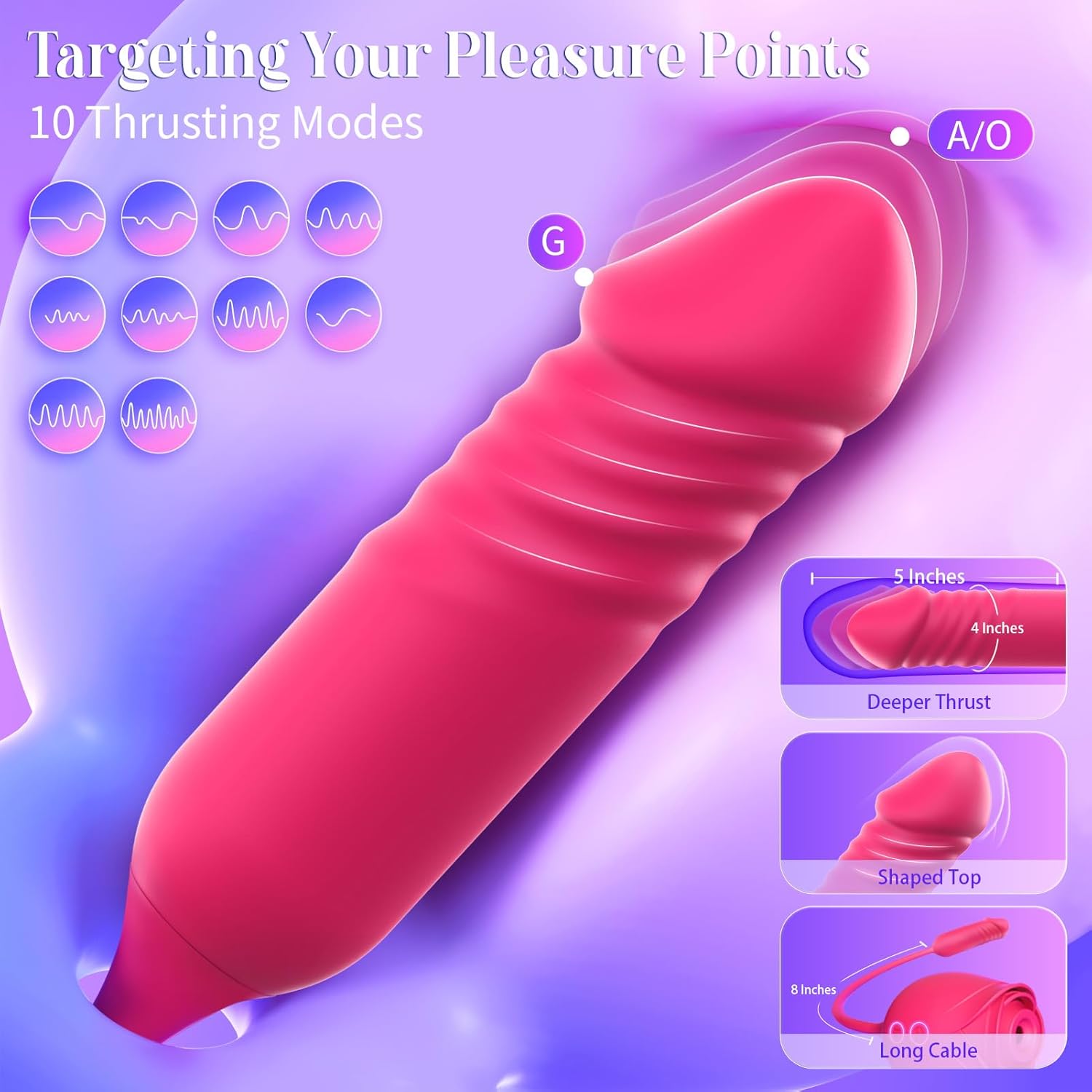 Vibrator Dildo Sex Toys for Women - Sex Toy with Thrusting G Spot Vibrators